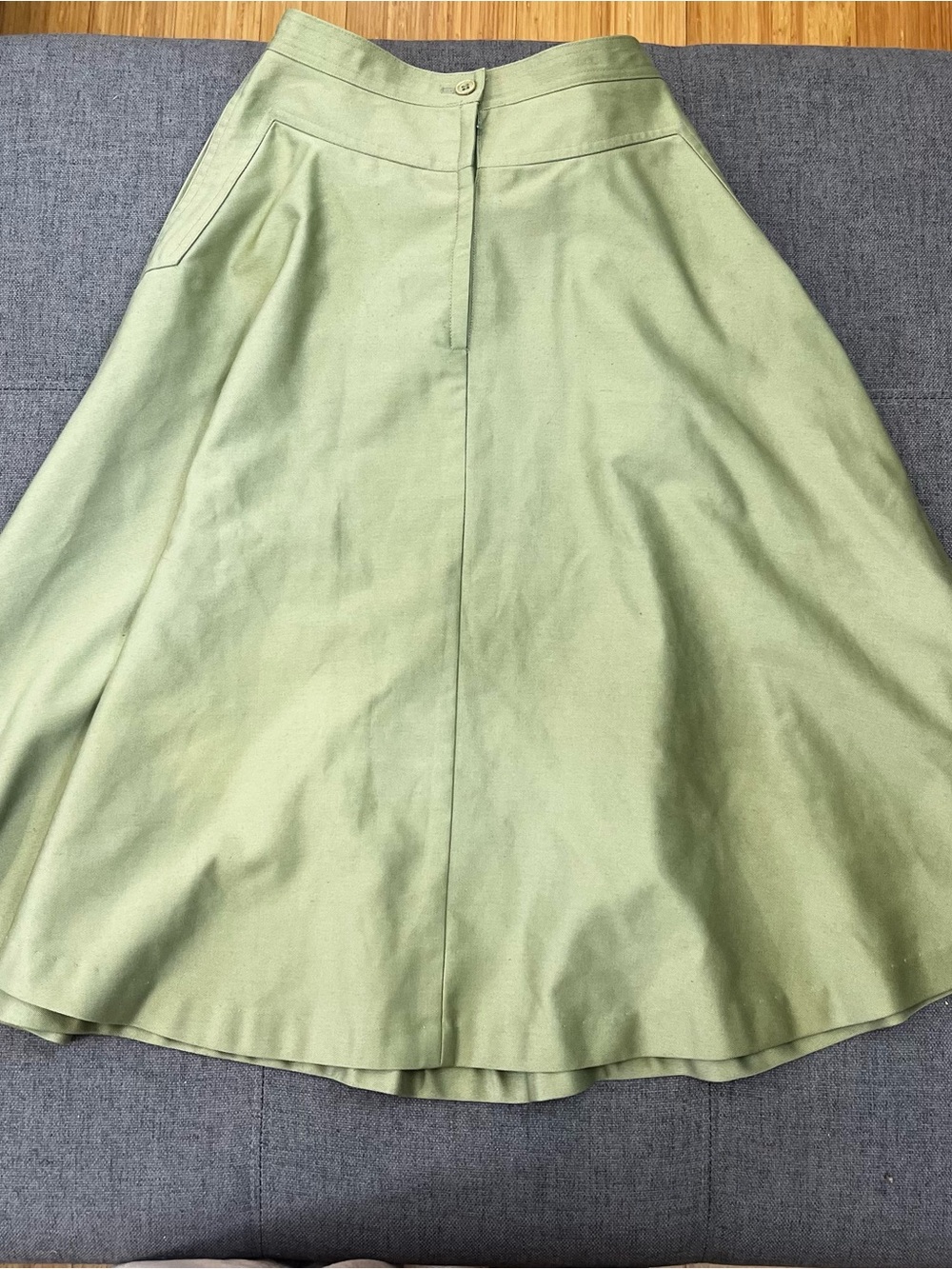 Jones New York Light Green A-Line Midi Skirt
